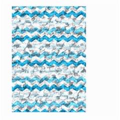 Baby Blue Chevron Grunge Large Garden Flag (two Sides) by designworld65