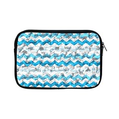 Baby Blue Chevron Grunge Apple Ipad Mini Zipper Cases by designworld65