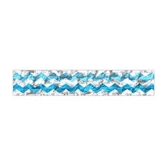 Baby Blue Chevron Grunge Flano Scarf (mini) by designworld65