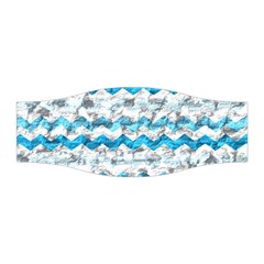 Baby Blue Chevron Grunge Stretchable Headband by designworld65