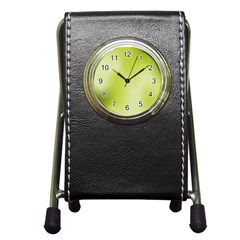 Green Soft Springtime Gradient Pen Holder Desk Clocks