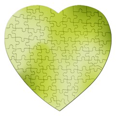 Green Soft Springtime Gradient Jigsaw Puzzle (heart) by designworld65