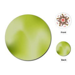 Green Soft Springtime Gradient Playing Cards (round)  by designworld65