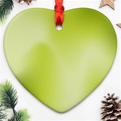 Green Soft Springtime Gradient Heart Ornament (two Sides) by designworld65