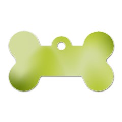 Green Soft Springtime Gradient Dog Tag Bone (one Side)