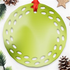 Green Soft Springtime Gradient Ornament (round Filigree) by designworld65