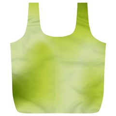 Green Soft Springtime Gradient Full Print Recycle Bags (l) 