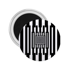 Black Stripes Endless Window 2 25  Magnets by designworld65