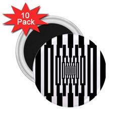 Black Stripes Endless Window 2 25  Magnets (10 Pack)  by designworld65