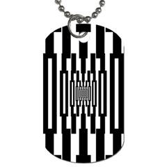 Black Stripes Endless Window Dog Tag (two Sides)