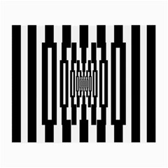 Black Stripes Endless Window Small Glasses Cloth by designworld65