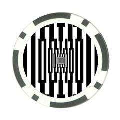 Black Stripes Endless Window Poker Chip Card Guard by designworld65