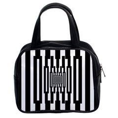 Black Stripes Endless Window Classic Handbags (2 Sides)