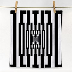 Black Stripes Endless Window Face Towel