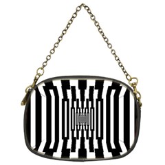 Black Stripes Endless Window Chain Purses (two Sides) 