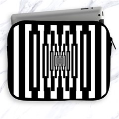 Black Stripes Endless Window Apple Ipad 2/3/4 Zipper Cases by designworld65