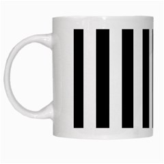 Black And White Stripes White Mugs