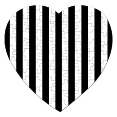 Black And White Stripes Jigsaw Puzzle (heart)