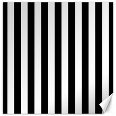 Black And White Stripes Canvas 12  X 12   by designworld65