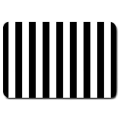 Black And White Stripes Large Doormat 