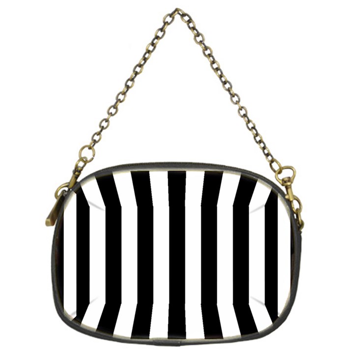 Black And White Stripes Chain Purses (One Side) 