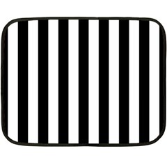 Black And White Stripes Double Sided Fleece Blanket (mini)  by designworld65