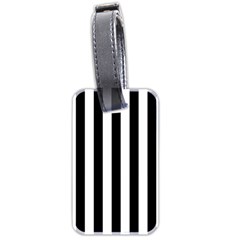 Black And White Stripes Luggage Tags (two Sides) by designworld65