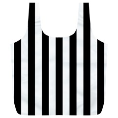 Black And White Stripes Full Print Recycle Bags (l) 