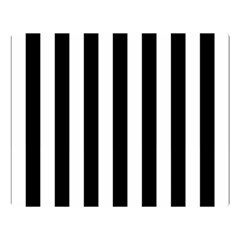 Black And White Stripes Double Sided Flano Blanket (large) 