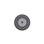 Feeling Softly Black White Mandala 1  Mini Magnets Front