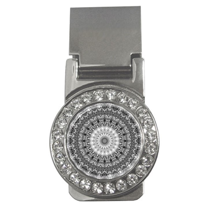 Feeling Softly Black White Mandala Money Clips (CZ) 