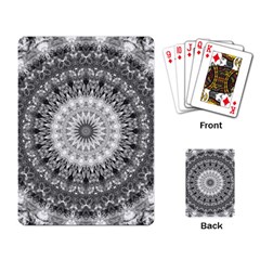 Feeling Softly Black White Mandala Playing Card