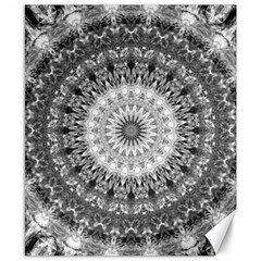 Feeling Softly Black White Mandala Canvas 8  X 10  by designworld65