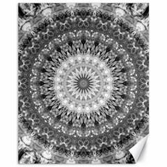 Feeling Softly Black White Mandala Canvas 11  X 14  