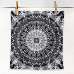 Feeling Softly Black White Mandala Face Towel by designworld65