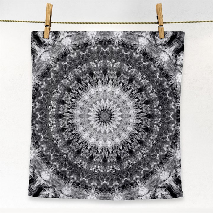 Feeling Softly Black White Mandala Face Towel