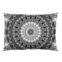 Feeling Softly Black White Mandala Pillow Case by designworld65