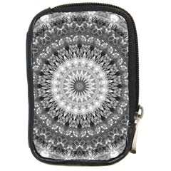 Feeling Softly Black White Mandala Compact Camera Cases by designworld65