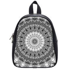 Feeling Softly Black White Mandala School Bag (small) by designworld65