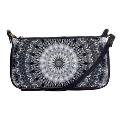 Feeling Softly Black White Mandala Shoulder Clutch Bags by designworld65