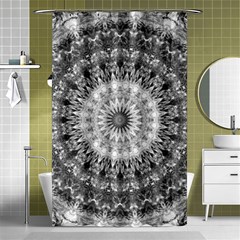 Feeling Softly Black White Mandala Shower Curtain 48  X 72  (small)  by designworld65