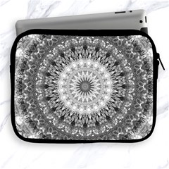 Feeling Softly Black White Mandala Apple Ipad 2/3/4 Zipper Cases by designworld65