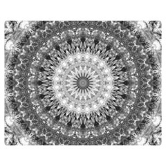 Feeling Softly Black White Mandala Double Sided Flano Blanket (medium)  by designworld65