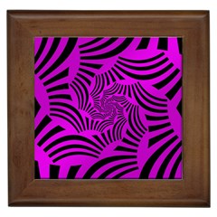 Black Spral Stripes Pink Framed Tiles by designworld65