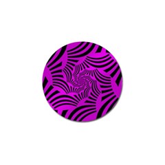 Black Spral Stripes Pink Golf Ball Marker