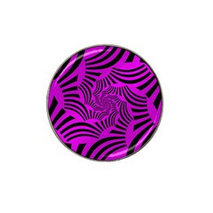 Black Spral Stripes Pink Hat Clip Ball Marker (4 Pack)