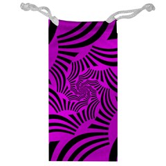 Black Spral Stripes Pink Jewelry Bag by designworld65