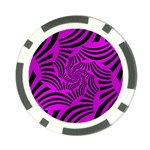 Black Spral Stripes Pink Poker Chip Card Guard (10 pack) Front