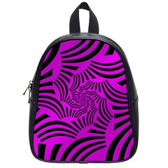 Black Spral Stripes Pink School Bag (small) by designworld65