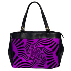 Black Spral Stripes Pink Office Handbags by designworld65